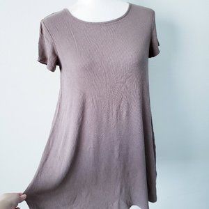 Forever 21 Tan Open Back Shirt Mini Dress Medium